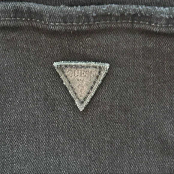 Guess Sexy Curve Distressed Skinny Black Jeans. 27 - Picture 7 of 7